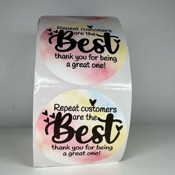 Repeat Customers Arethe Best!" stickers 100pcs| shipping supplies new - Picture 11 of 13